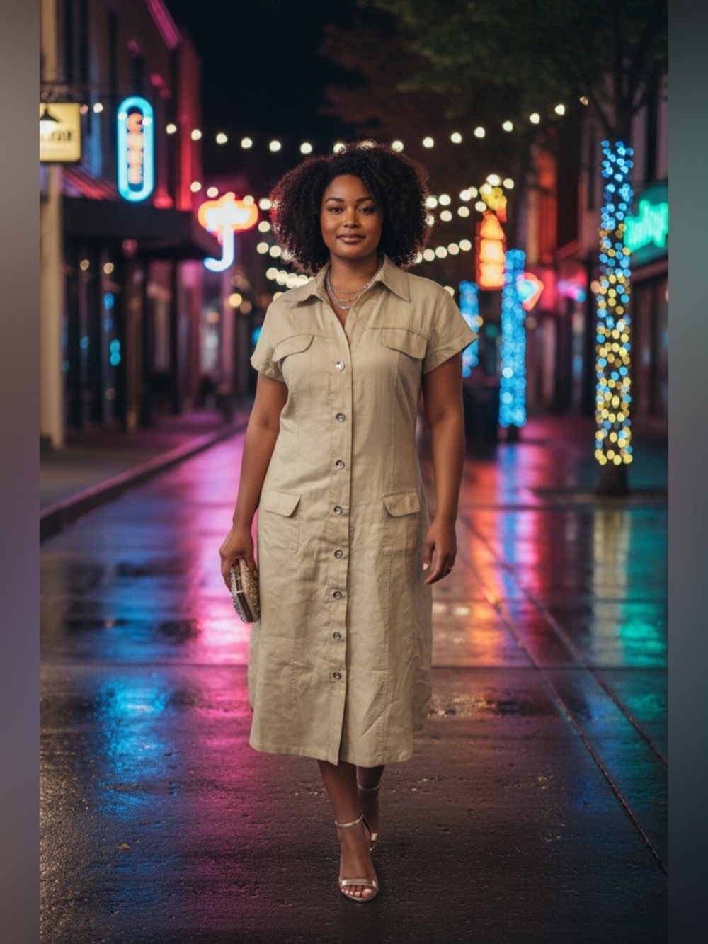 EY Signature Button Down Dress